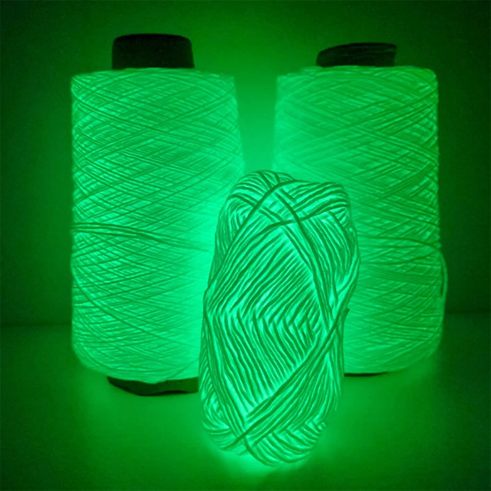 5 Rolls Glow in The Dark Yarn Set for Crocheting and Knitting, Happon Luminous Knitting Crochet Yarn for Crocheting,Knitting & Crochet Thread for DIY Crafts, Christmas,49 Yards Per Roll