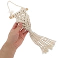 thumbnail image 5 of TABLZONE Bohemian Macrame Plant Hanger Beige Cotton Indoor Hanging Planter 2 Pieces Decorative, 5 of 6