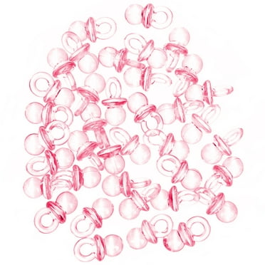 100 Pcs Acrylic Ornament Pacifiers Keychains Funny Ornaments Mini Toys Pink Child Baby