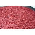 thumbnail image 4 of 5 ft Red Round Area Rug for Living Room Braided Non-slip Reversible Cotton Chindi Handwoven Rug by MystiqueDecors - 5', 4 of 8