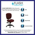 thumbnail image 3 of BizChair Fabric Mid Back Swivel Office Desk Chair with Pillow Top Cushioning, Burgundy, 3 of 6
