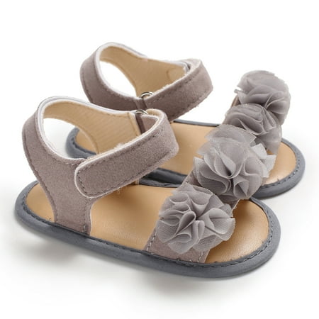 

LSFYSZD Baby Girl Fashion Sandals Baby Toddler Soft Sole Lace Embellished with Velcro Closure Toddler Shoes