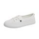 thumbnail image 1 of Zapatos blancos de mujer de talla grande de primavera y otoño, personalizados, de moda, sencillos, para viajes de ocio, zapatos de tabla japoneses para mujer, 1 of 5