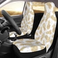 thumbnail image 3 of KAKALAD White Marble Pineapple Car Seat Covers Set Vehicle Front Seats Protector 2 Pcs, 3 of 9