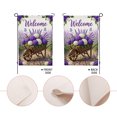 thumbnail image 3 of Rdsfhsp Welcome Garden Flag 12x18 Inch, Linen Outdoor Yard Flag with Lavender Flowers Wagon Design, Spring Floral Welcome Flag for Front Porch Lawn Garden Decoration, 3 of 5