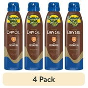 (4 pack) Banana Boat Tanning Dry Oil Clear Spray Sunscreen SPF 8, 6oz
