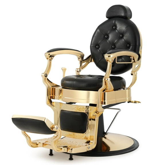 Artist Hand Heavy Duty Vintage Salon Barber Chair Spa Hair Styling Beauty (Gold, Black)