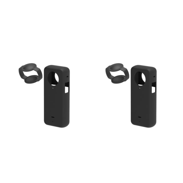 Funda de silicona Methold para cámara Insta 360 X3 Protector Black Negro 2piezas
