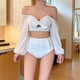 thumbnail image 4 of Eigraketly 2 piezas / set Traje de baño de manga larga Natación Traje de baño casual Ropa de playa Traje de baño SG Eigraketly OD021063-03, 4 of 6