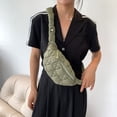thumbnail image 3 of Bolso de mano con diseño de nubes para mujer, bolsos con cremallera para las axilas, bolso de hombro sólido (verde), 3 of 6