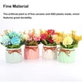 thumbnail image 4 of pitrice 4 Pieces Ceramic ABS Artificial Plant Replacement Decorative 4 Pieces Ceramic Simulation Vivid Lifelike Fake Potting Pot Culture Green, 4 of 8