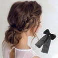 thumbnail image 2 of Unique Bargains 1 Pc Elegant Bow Ribbon Duckbill Hair Clips Hairdo Clip Black, 2 of 5