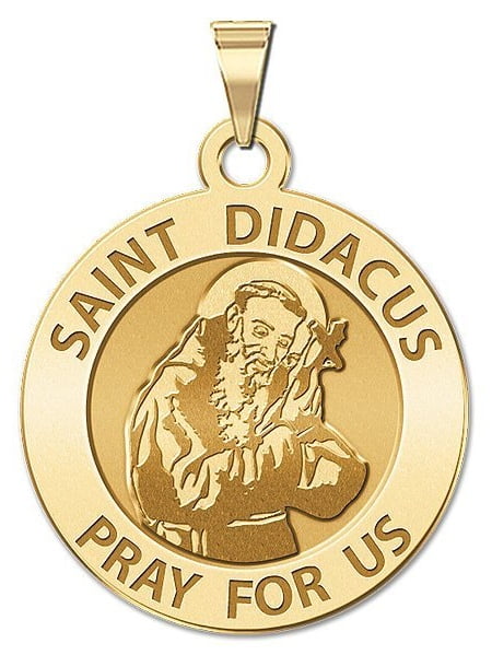 PicturesOnGold.com Saint Adele De La Vermandois Round Religous Medal 14K Yellow or White Gold or Sterling Silver