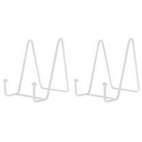 FENGGUIQU White Iron Book Display Stand Collector Plate Holder Simple Design Home Decor