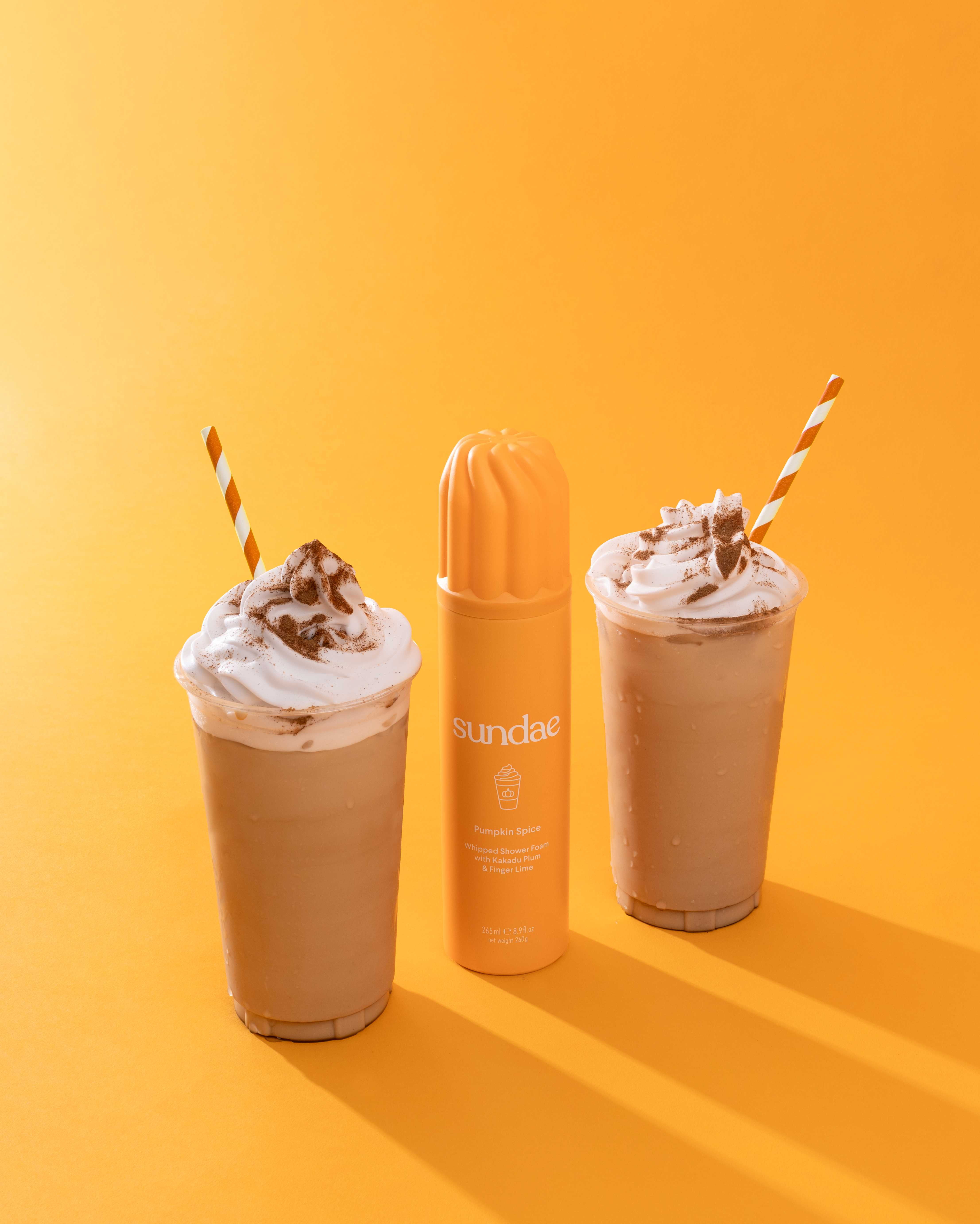 Sundae Whipped Shower Foam Body Wash Pumpkin Spice Latte 8.9 oz for All Adult Skin Types- Unisex