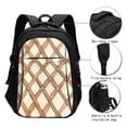 thumbnail image 4 of Travel Shoulder Computer Backpack 18 X 13.4 X 8.3in With Usb Cable And Music Jack Multi-Space Pocket Sandybrown Moroccan Trellis Hand-Drawn Sketch_3, 4 of 7