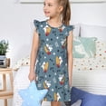 thumbnail image 4 of Fotbe Surf Shark Vestido de Dormir para Niñas de 3 a 10 Años, Mangas Cortas, Estilo Princesa, Pijama Camisón con Mangas Voladas-XX-Large, 4 of 6