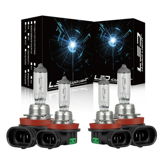 IHNZCB H11 Halogen Headlight Bulbs Low Beam 3400K White Bright