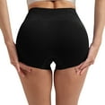 thumbnail image 4 of Leggings Shorts for Women 5 Inch Stretchy Workout Butt Lifting Gym Seamless Biker Shorts Ladies Active Shorts Black S, 4 of 6