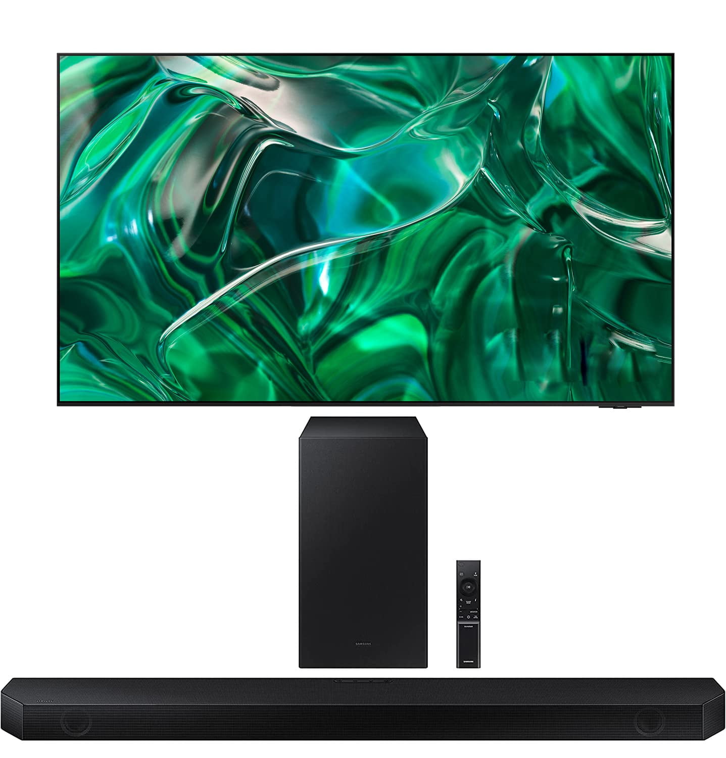 Samsung QN77S95CAFXZA 77" Ultra 4K Quantum HDR OLED Smart TV with a Samsung HW-Q60B 3.1ch Soundbar and Subwoofer with DTX Virtual:X (2023) - Walmart.com