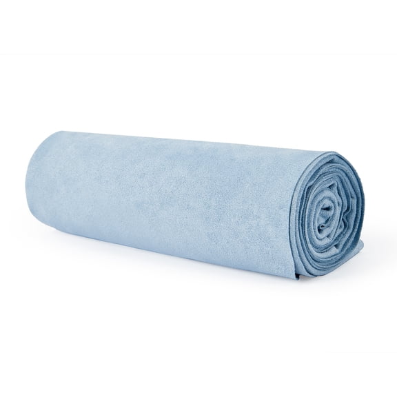 1pc Suede Microfiber Non-Slip Yoga Towel, 73"x26" Hot Yoga Towel Mat Cover, Absorbent Anti-Slip Fitness Towel, Large Yoga Mat Towel in Blue