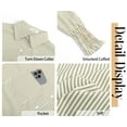 thumbnail image 4 of Fantaslook Striped Button Down Shirts for Women Smocked Cuffed Trendy Blouse Causal Long Sleeve Tops with Pocket, 4 of 7