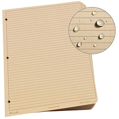 Rite in the rain loose leaf paper Waterproof Notebook extra sheets x100 No 982T 