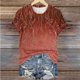 thumbnail image 4 of Mujeres Pantalones Cortos de Manga Corta Impresa Floral Cuello Redondo Superior / Camisa Poliéster, Blusa Casual de Moda para el Uso Diario Del Hogar, 4 of 8