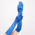 thumbnail image 5 of Unique Bargains 1 Pair Party Gloves Elegant Extra Long Stretch Satin Long Opera Party Gloves 21.65"x4.72" Sapphire Blue, 5 of 5