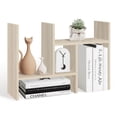 thumbnail image 2 of TY Arts & Culture Desktop Organizer Office Storage Rack Adjustable Wood Display Shelf, 2 of 9
