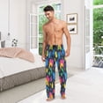 thumbnail image 7 of Rainbow and Koala Men's Lightweight Pajama Bottoms Stretch Elastic Waist Side Pockets Spring Fall, 7 of 7