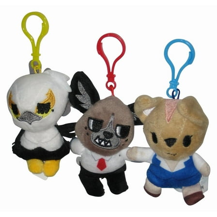 Aggretsuko Plush Danglers (2022) Sanrio Washimi Fenneko & Haida Keychain Strap Set