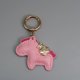 thumbnail image 1 of Pulsera llavero de cuero con colgante de pony de dibujos animados para pareja, bolso, llavero de coche, 1 of 5
