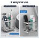 thumbnail image 2 of Portacepillos de dientes para baño, soporte de pared de acero inoxidable para cepillos de dientes eléctricos, soporte para pasta de dientes y ducha, organizador esencial para baño, 2 ranuras, plateado, 2 of 5