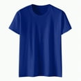 thumbnail image 5 of ORT T Shirts for Women Summer Short Sleeve Crewneck Casual Cute Graphic Basic Tees Tops(Blue,S), 5 of 5