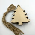 thumbnail image 4 of 10pcs Christmas Unfinished Wood Christmas Tree Shape Cutouts Hanging Ornaments Blank Wood with Twine Wood Discs for DIY Crafts Gift Tags Christmas Xmas Tree Decoration, 4 of 6
