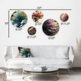 thumbnail image 4 of Designart "Blue and Gold Abstract Foliage IV" Floral Leaves Metal Wall Art Set of 5 Piece, 4 of 5