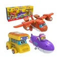 thumbnail image 2 of Lo más nuevo, 3 piezas/set ABS Min Deformation Gogo Dino, figuras de acción, transformación de coche, avión, dinosaurio, juguetes para niños, regalo, 2 of 4