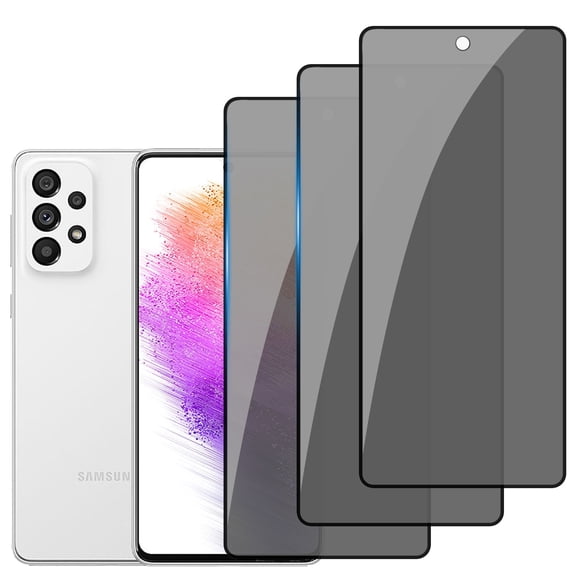 ZYQEEE Privacy Screen Protector Tempered Glass for Samsung Galaxy A73 5G - Scratch Resistant Protective Film - Easy Installation Edge to Edge Protection - Bubble Free