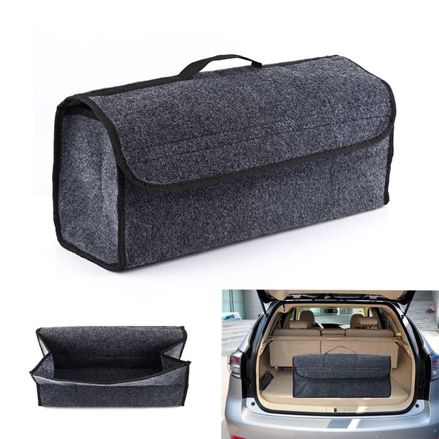 Actouto Organizador Multiusos Gris para Coche, Bolsa de Almacenamiento Trasera para Asiento de Coche, Organizador Plegable de Gran Capacidad para Todos Los Coches