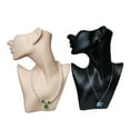 thumbnail image 3 of Necklace Jewelry Display Female Model Head Jewelry Model Half Face Jewelry Stand for Chain Necklace White, 3 of 8