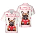 thumbnail image 3 of Happy Valentine's Day French Bulldog Brings Love Heart Hawaiian Shirt Breathable Summer Unisex Merch Dog Lover Gifts - 02028, 3 of 6