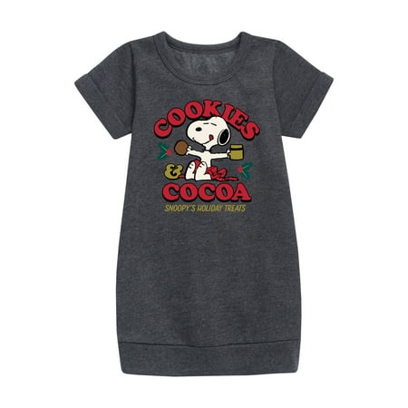 

Peanuts - Cookies And Cocoa - Toddler And Youth Girls Fleece Dress