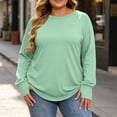 thumbnail image 5 of GUACER Plus Size Long Sleeve Tops for Women Casual Crewneck Thumb Hole Shirts Soft Stretch Knit Loose Raglan Sleeve Tees, 5 of 6