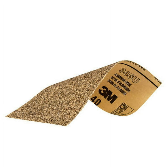 3M Sandpaper 03038 Used For Clear Coat/Fiberglass/Filler/Metal/Paint/Plastic And Putty; C Weight Paper Backing; Coarse Grit; Brown; Aluminum Oxide; No Attachment; Hand/Machine Sanding Method; Dry