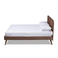 thumbnail image 2 of Allora Mid-Century Wood King Platform Bed in Walnut Brown, 2 of 9
