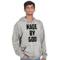 thumbnail image 3 of Made Religious Christ Faith Christian Zip Up Hoodie Men's Women's Brisco Brands M, 3 of 6