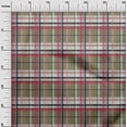 thumbnail image 2 of oneOone Polyester Lycra Dusty Green Fabric Madras Check Sewing Craft Projects Fabric Prints By Yard 56 Inches Wide, 2 of 4
