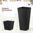 thumbnail image 3 of Gymax 2PCS Rattan Tall Plant Pots w/Detachable Plastic Liners Pre-Marked Drainage Hole, 3 of 10