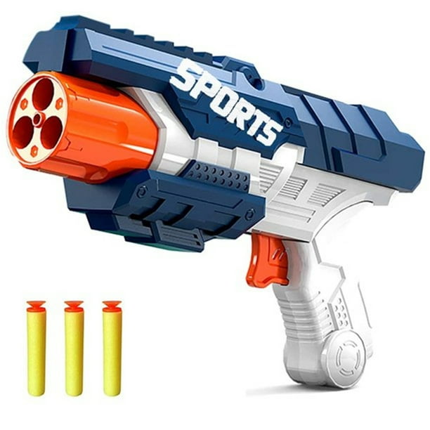 POINTERTECK Foam Blaster Shooting Gun with 20 Soft Darts, 1 Hand Wrist Band, Blaster Toy Guns, Best Gifts for Kids, Red